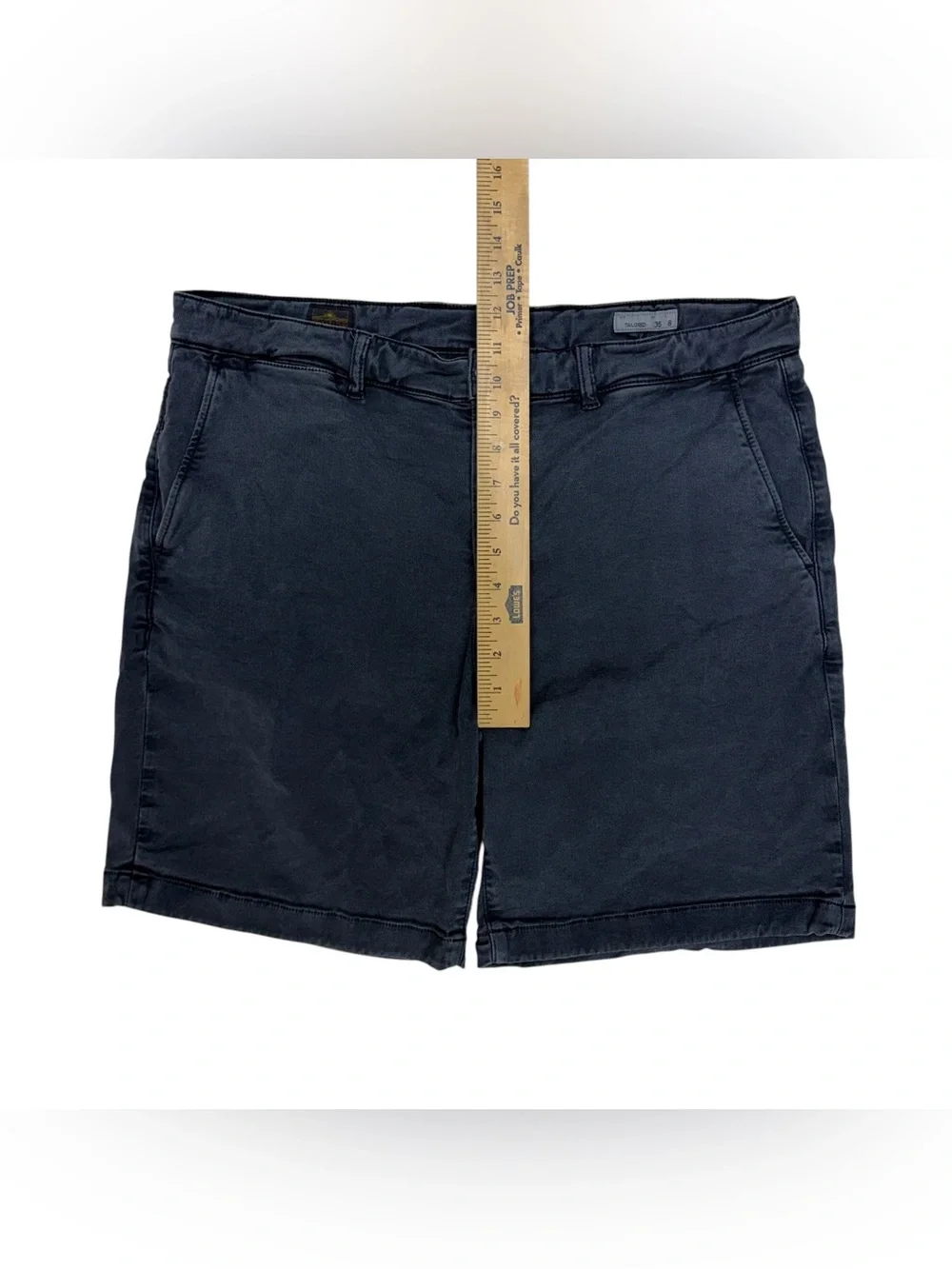 Faherty Shorts Mens 35 Blue Nights Coastline Chino Stretch Terry Casual Khaki 8”